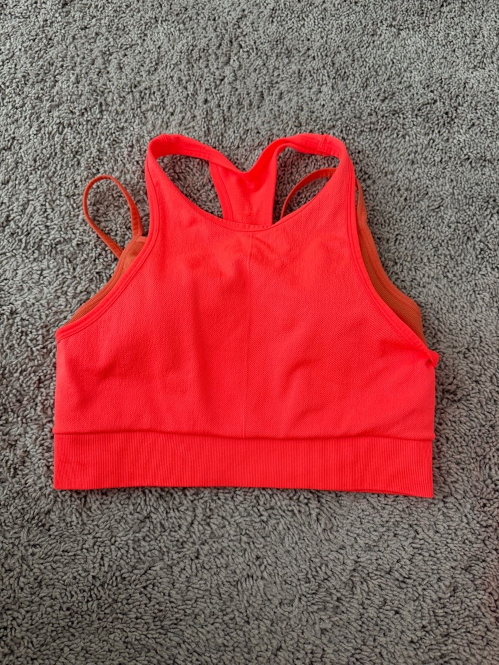 JoyLab Neon Coral High-Neck Racerback Sports Bra